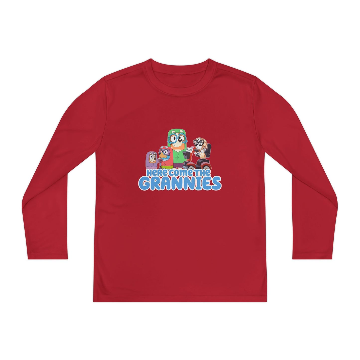 Here comes the grannies Youth Long Sleeve Competitor Tee