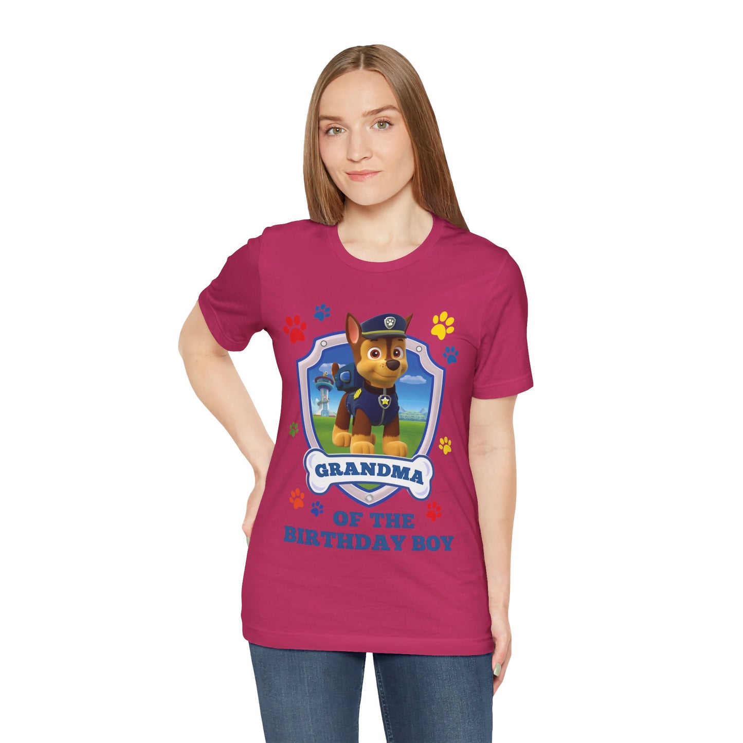 Grandma of the Birthday Boy Jersey Short Sleeve Tee