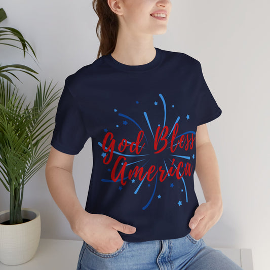 God Bless America Jersey Short Sleeve Tee