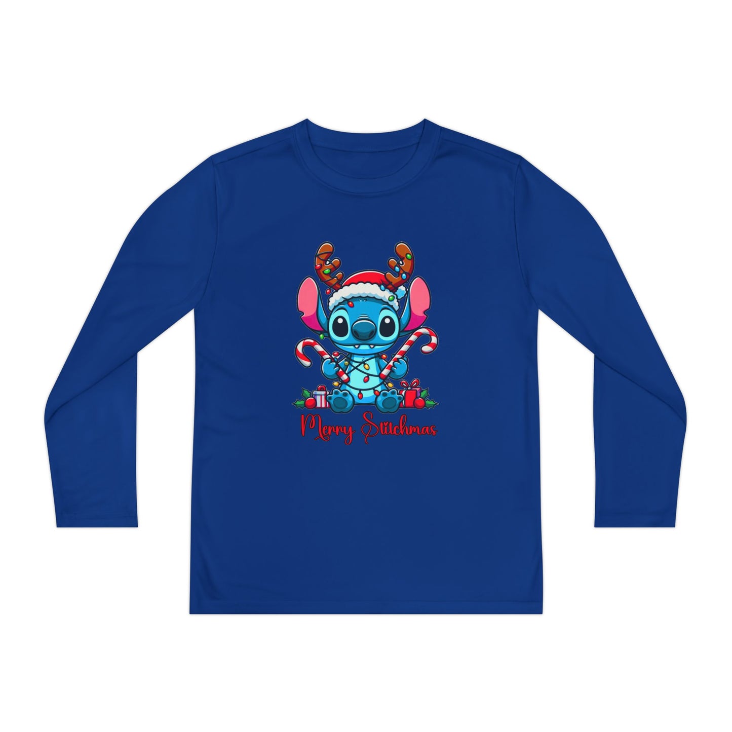Merry Stitchmas Youth Long Sleeve Competitor Tee