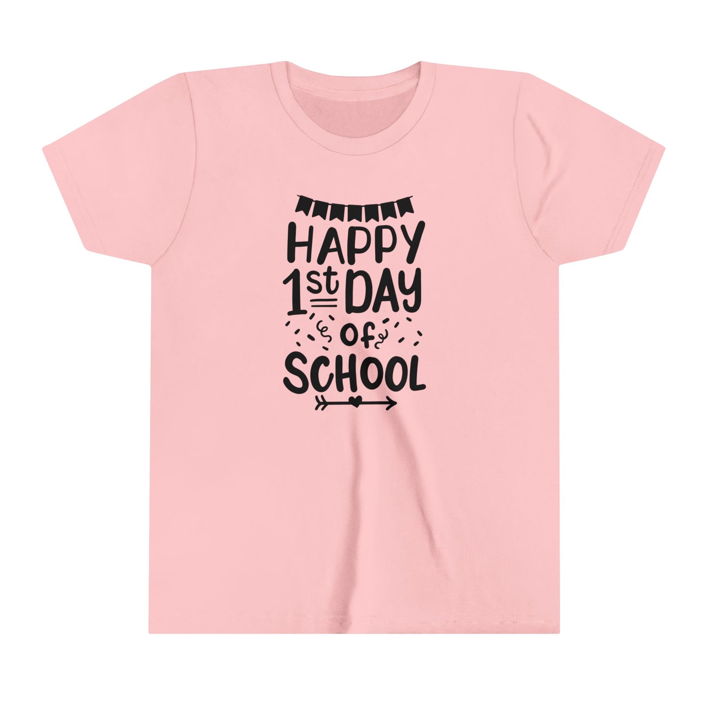 Happy 1st Day of School Youth Short Sleeve Tee