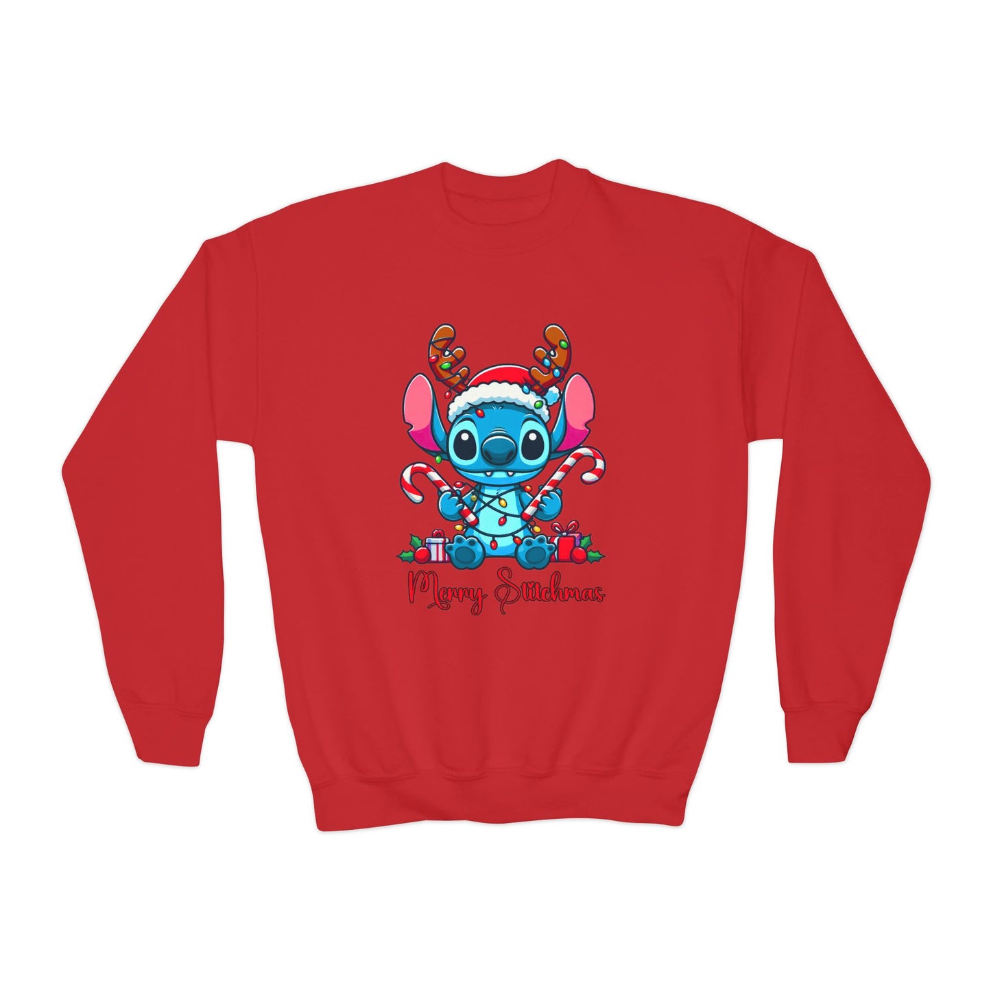Merry Stitchmas Youth Crewneck Sweatshirt