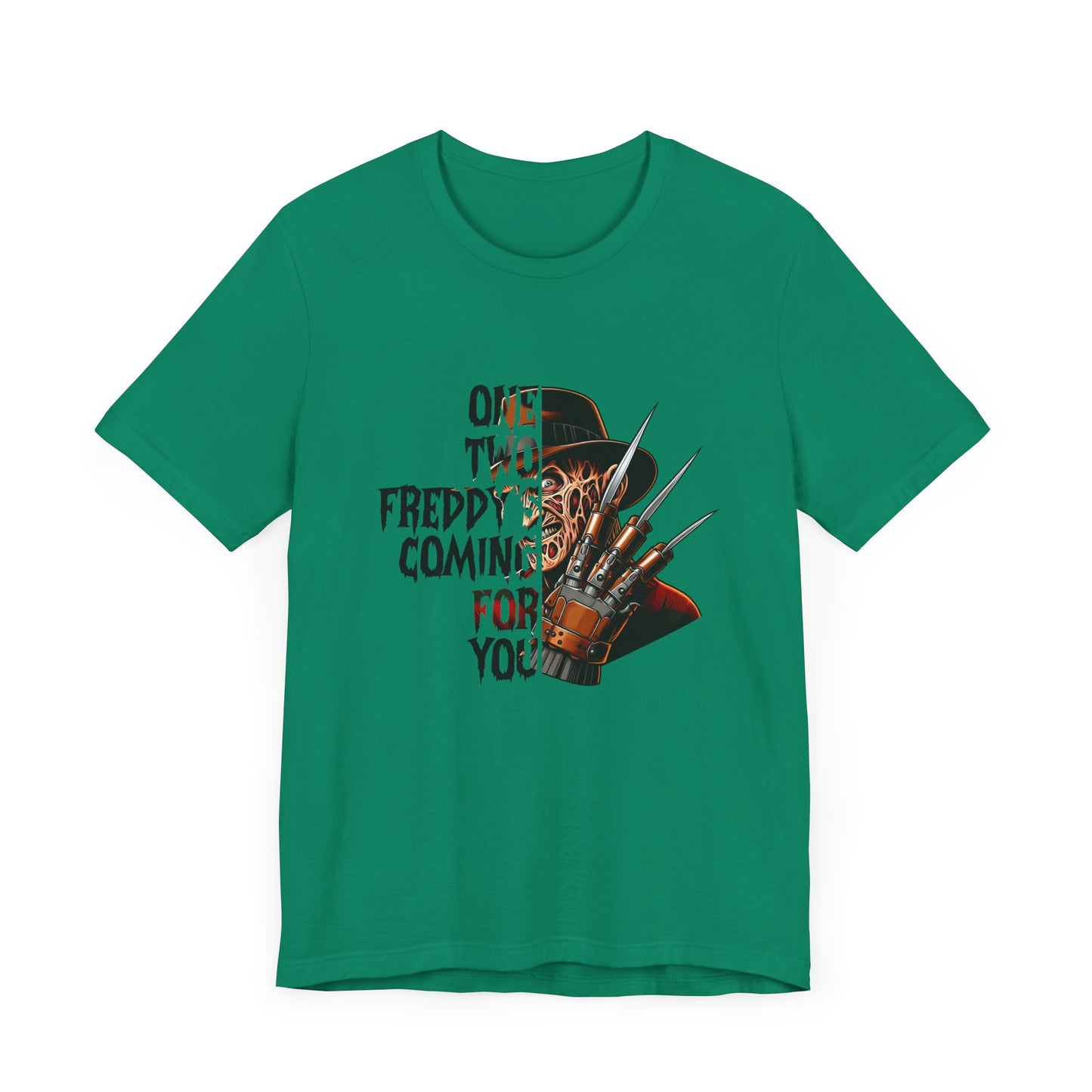 One, Two Freddy's Coming for you Jersey Short Sleeve Tee