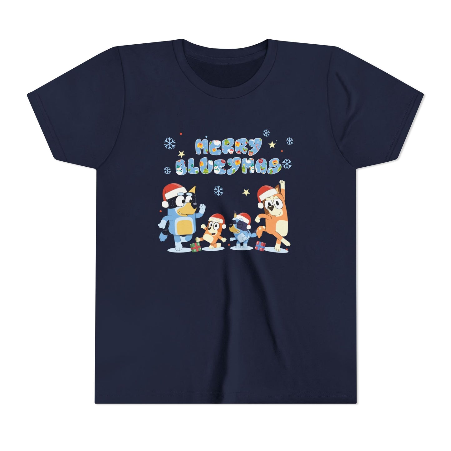 Merry Blue-y-mas Youth Short Sleeve Tee