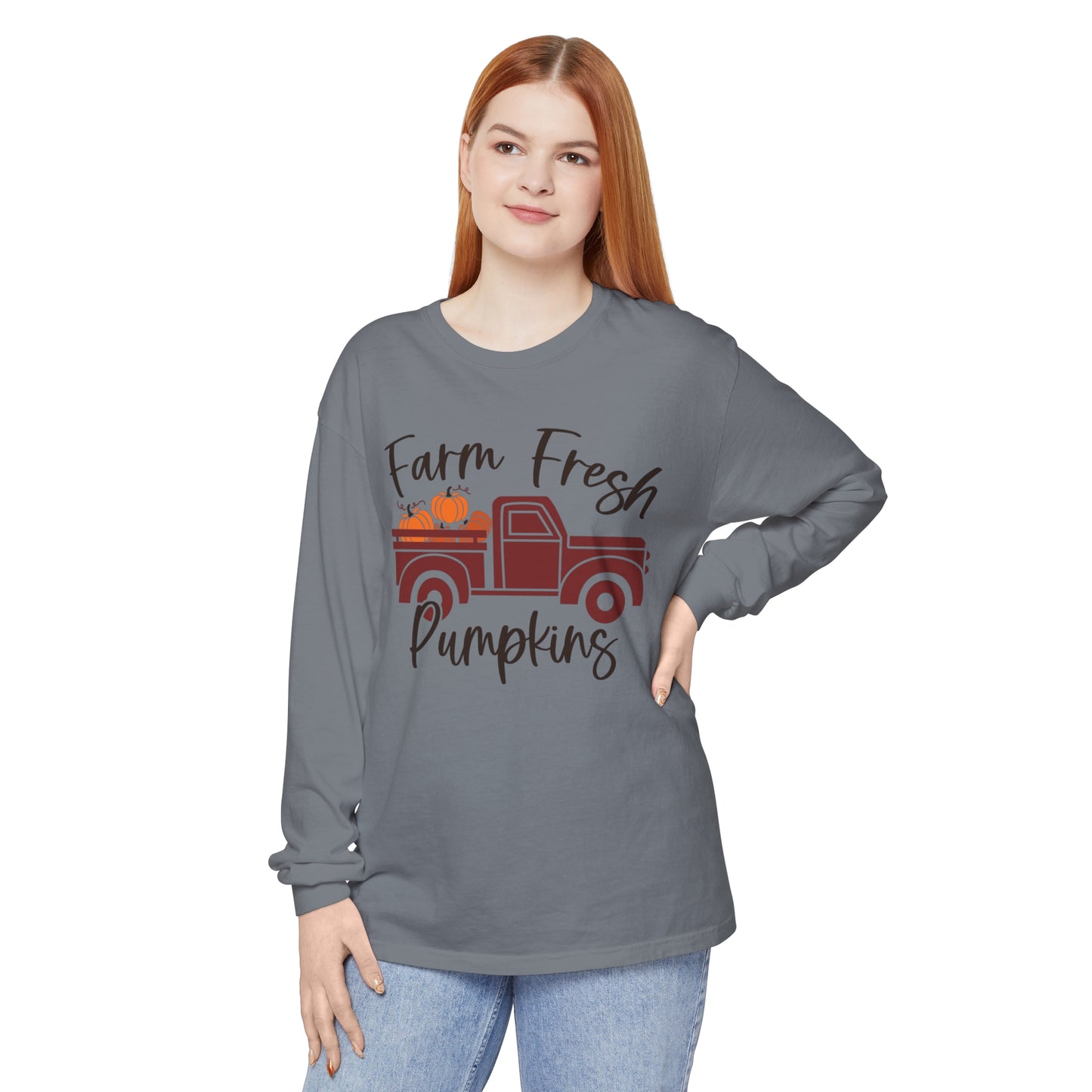 Farm Fresh Pumpkins Long Sleeve T-Shirt