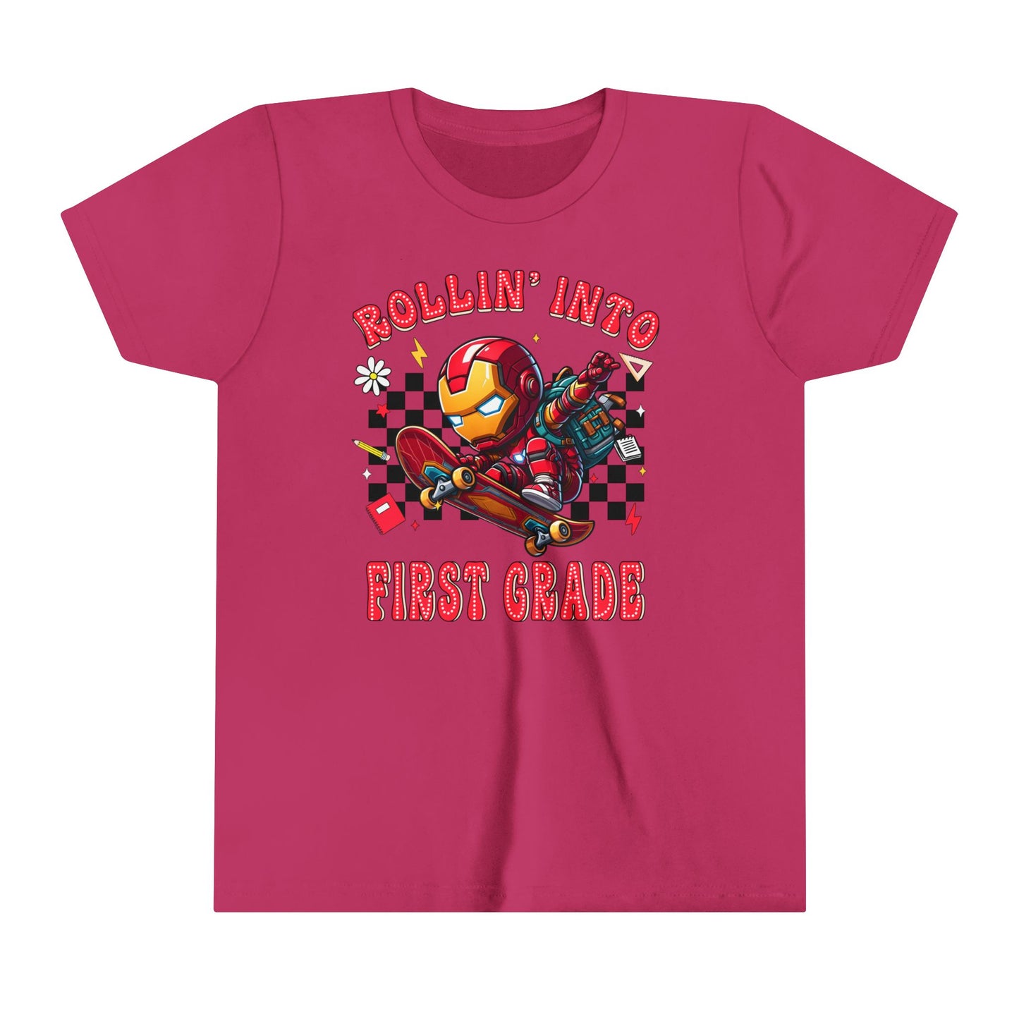IRON MAN - Rollin' Into 1st Grade Youth Short Sleeve Tee
