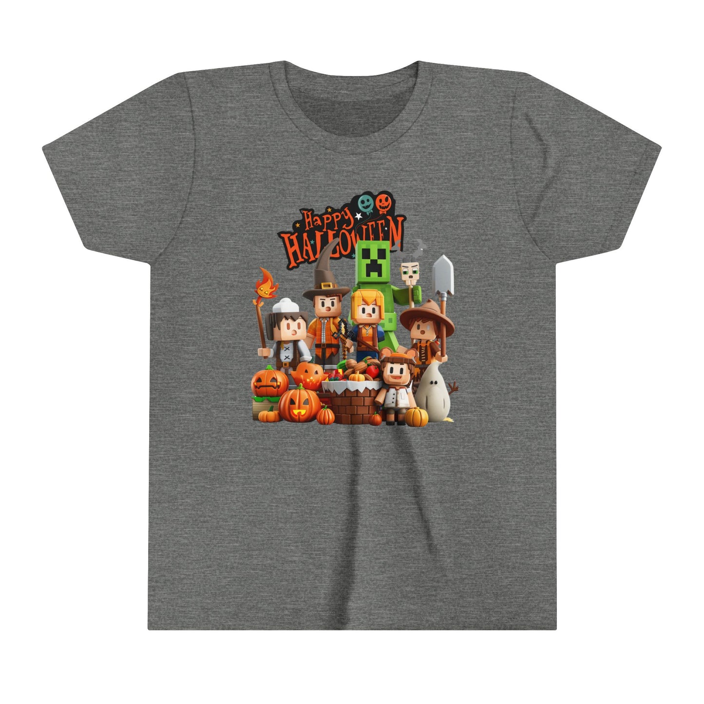 Minecraft Happy Hallowen Youth Short Sleeve Tee