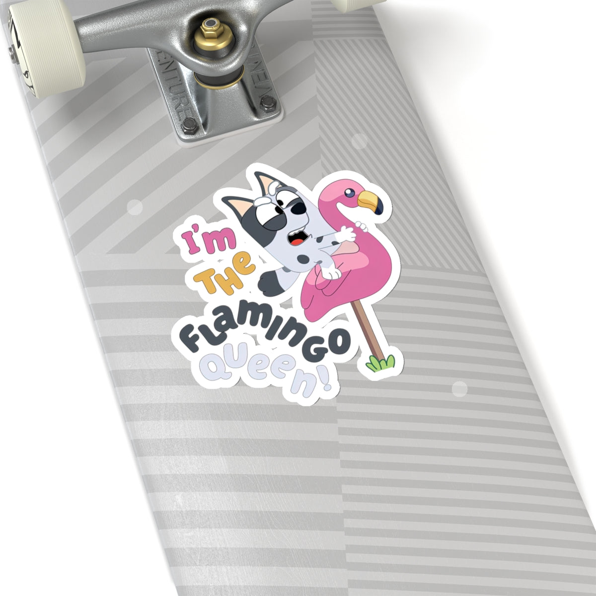 I'm the Flamingo Queen Kiss-Cut Stickers