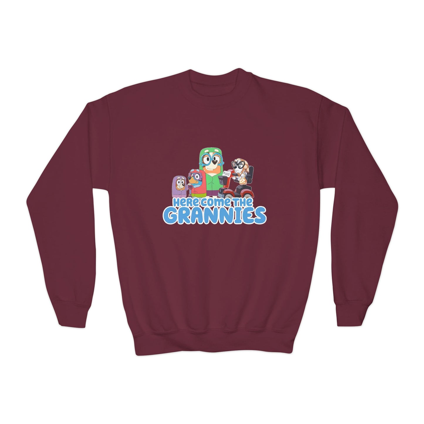 Here comes the grannies Youth Crewneck Sweatshirt