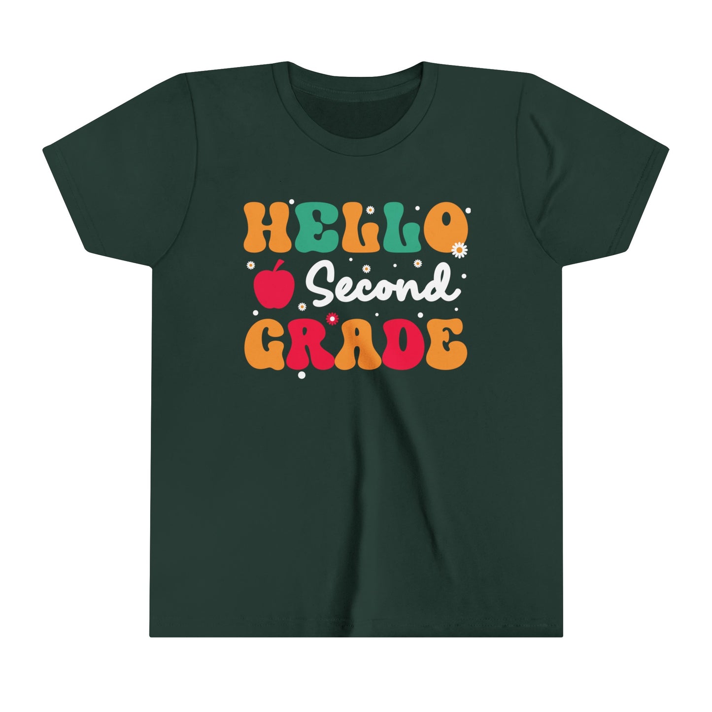 Hello Second Grade Youth Short Sleeve Tee
