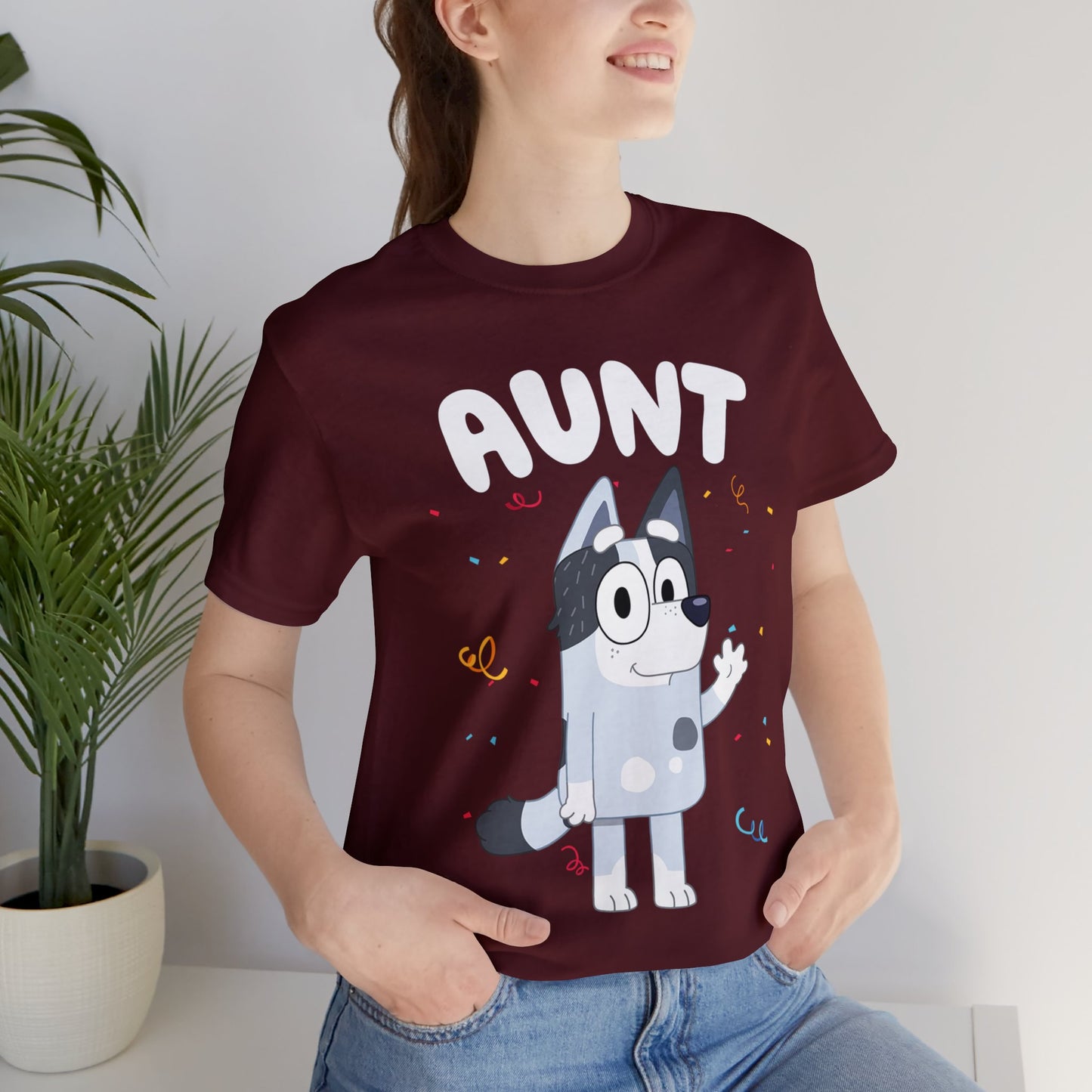 Aunt Bluey Birthday short sleeve Tshirt