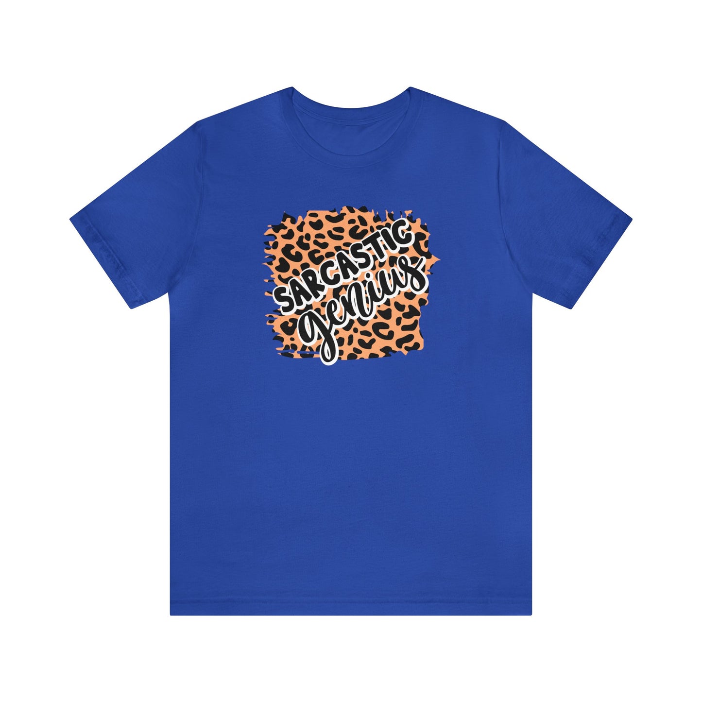Sarcastic Genius leopard print short sleeve Tshirt