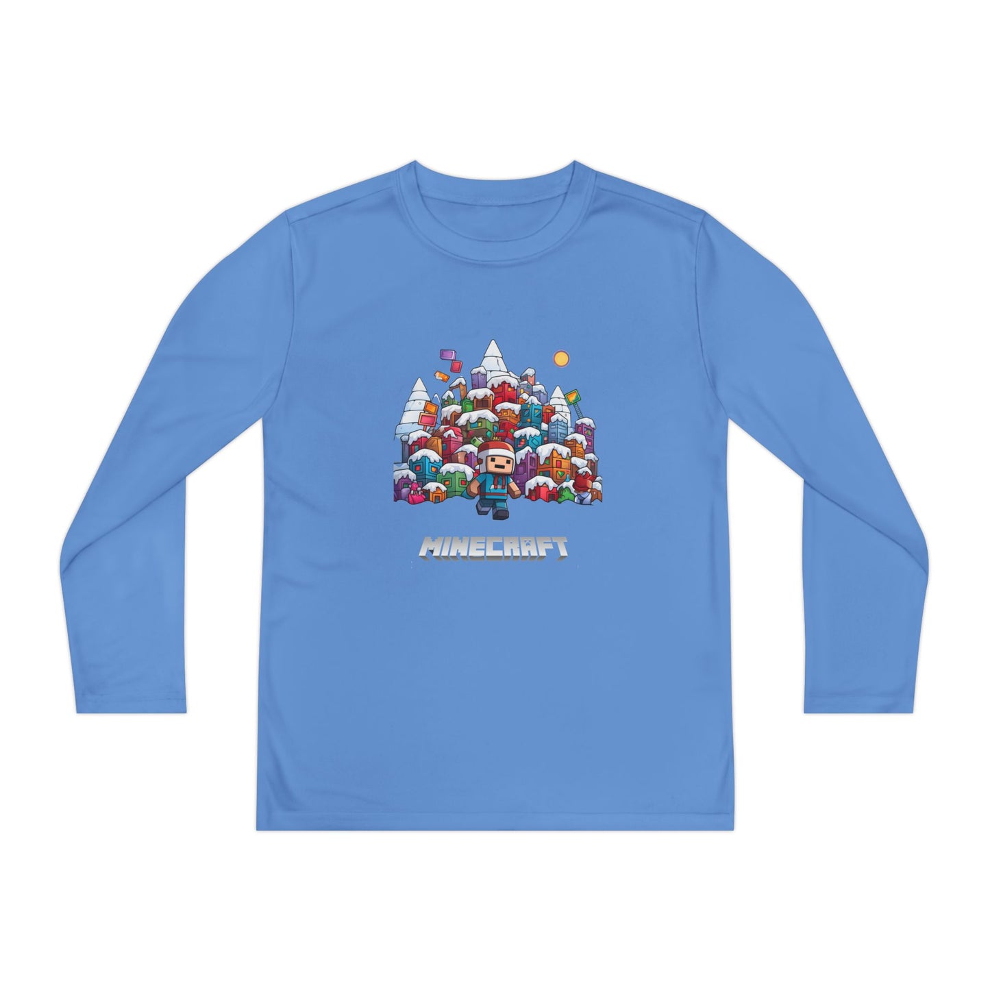 Christmas Mine-craft Youth Long Sleeve Competitor Tee
