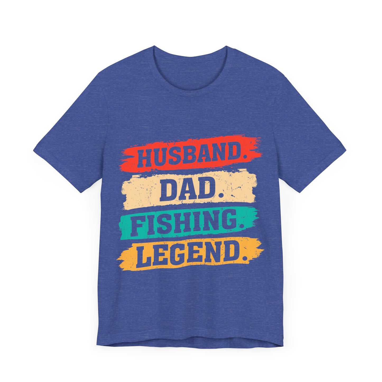 Husband Dad Fishing Legend Jersey Short Sleeve Tee