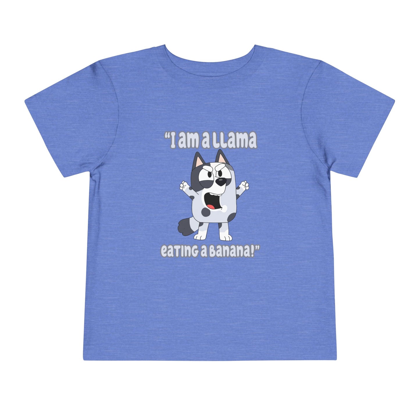 I'm a Llama eating a banana Toddler Short Sleeve Tee