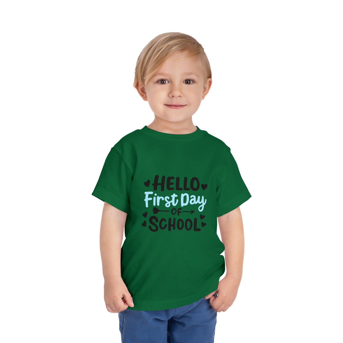 Hello First Day School Toddler Short Sleeve Tee