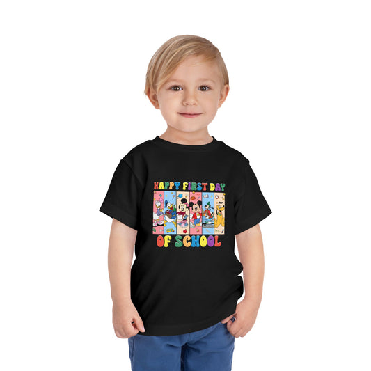 Happy First Day of School Toddler Short Sleeve Tee