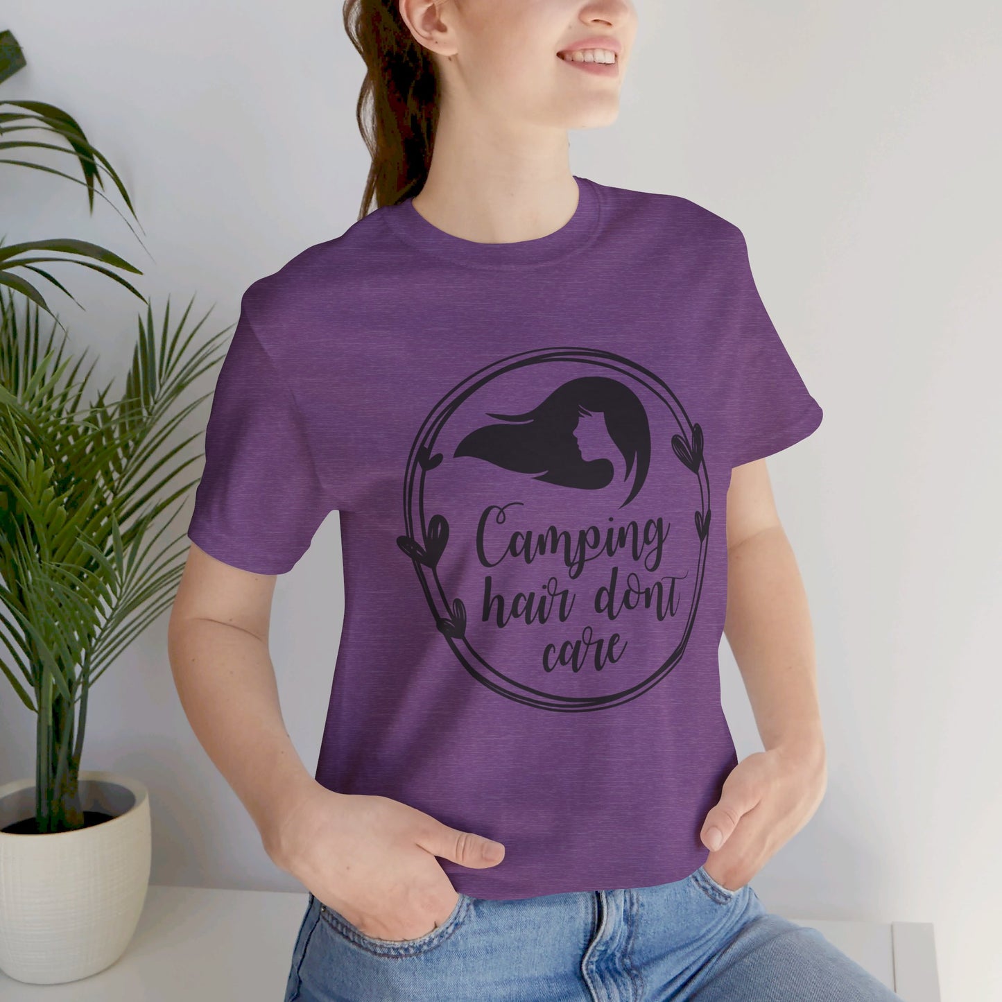 Camping Hair Dont Care Short Sleeve Tshirt