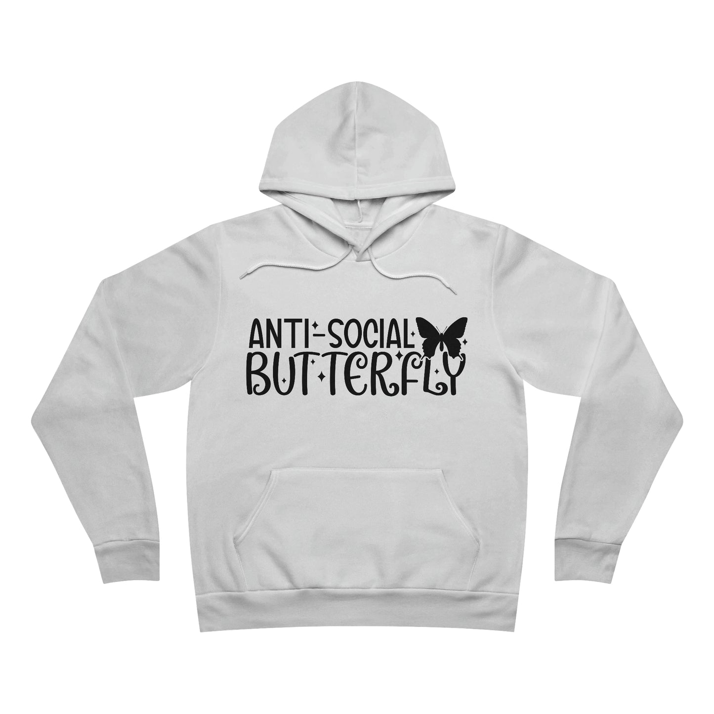 Anti-Social Butterfly Fleece Pullover Hoodie