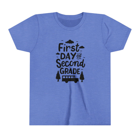 First Day of Second Grade Youth Short Sleeve Tee