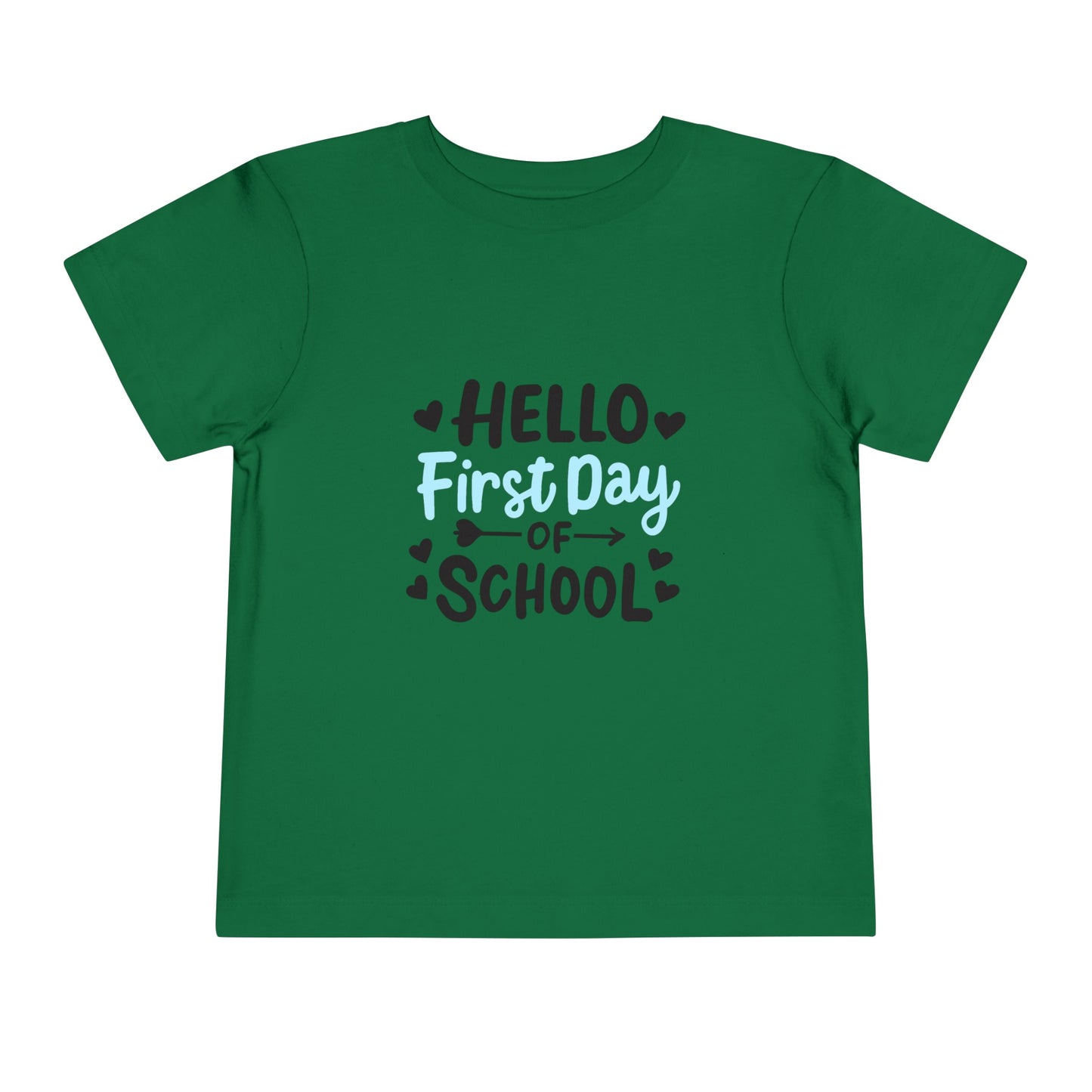 Hello First Day School Toddler Short Sleeve Tee