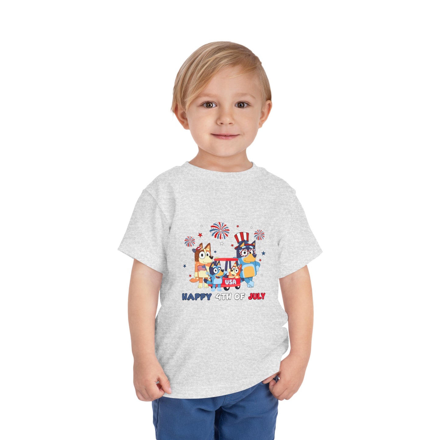 Happy 4th of July Toddler Short Sleeve Tee