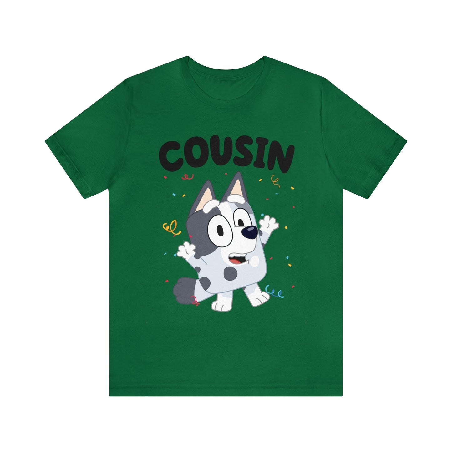 Cousin Muffin Bluey Birthday short sleeve Tshirt