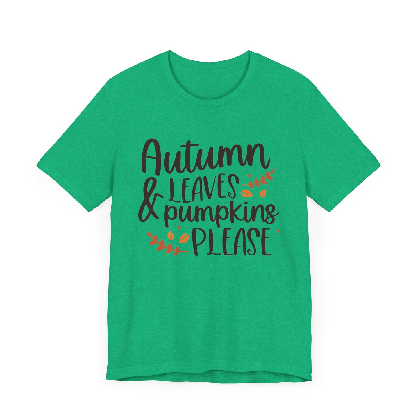 Autumn Leaves & Pumpkins Please Jersey Short Sleeve Tee