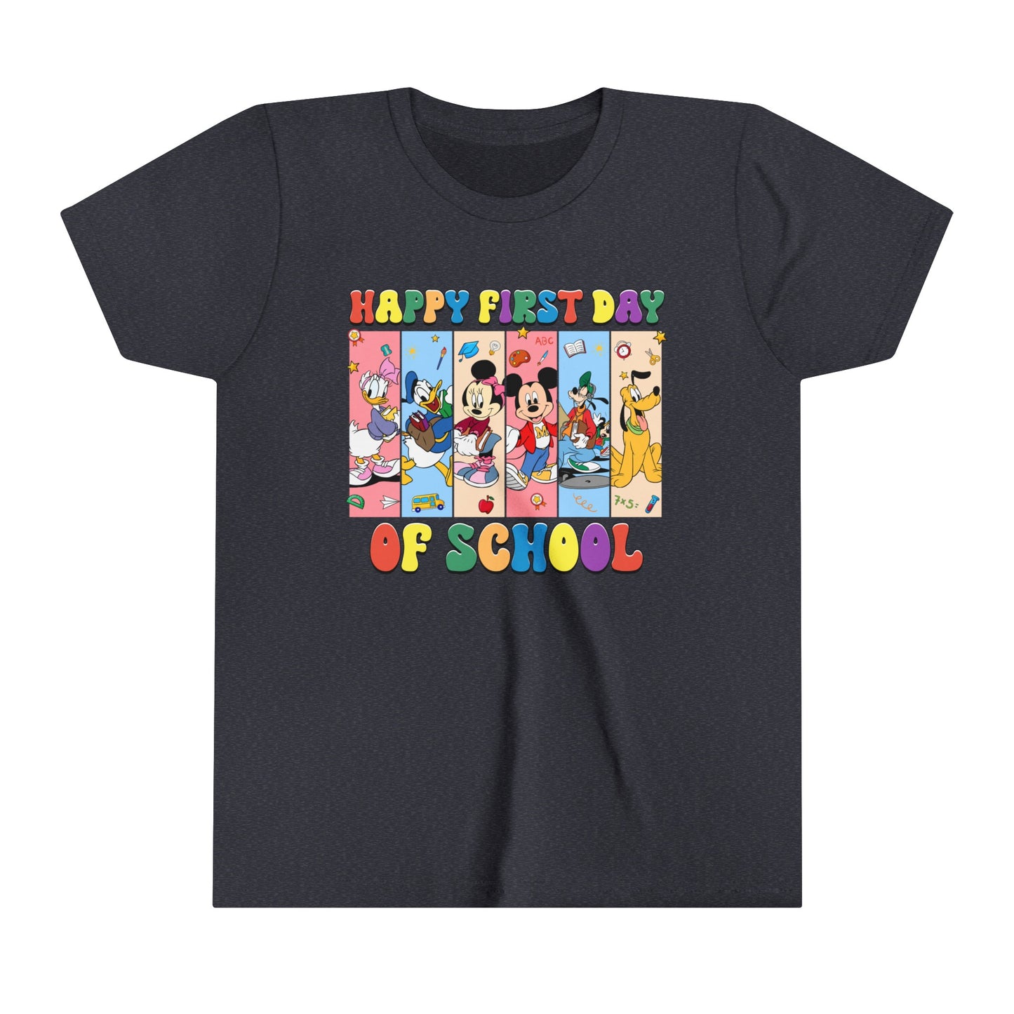 Happy First Day of School Youth Short Sleeve Tee