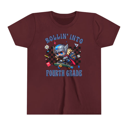 THOR - Rollin' Into 4th Grade Youth Short Sleeve Tee