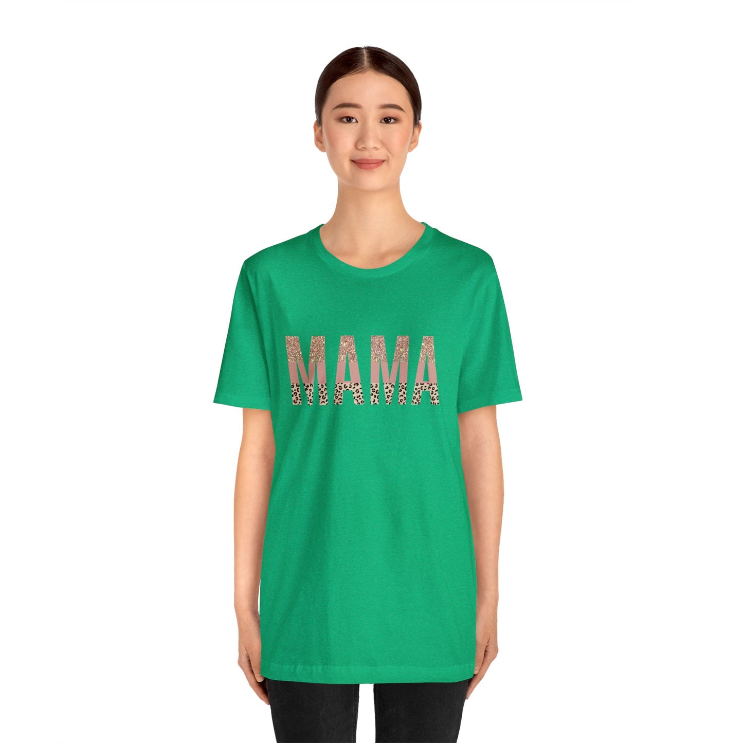 MAMA Leopard print short sleeve tshirt