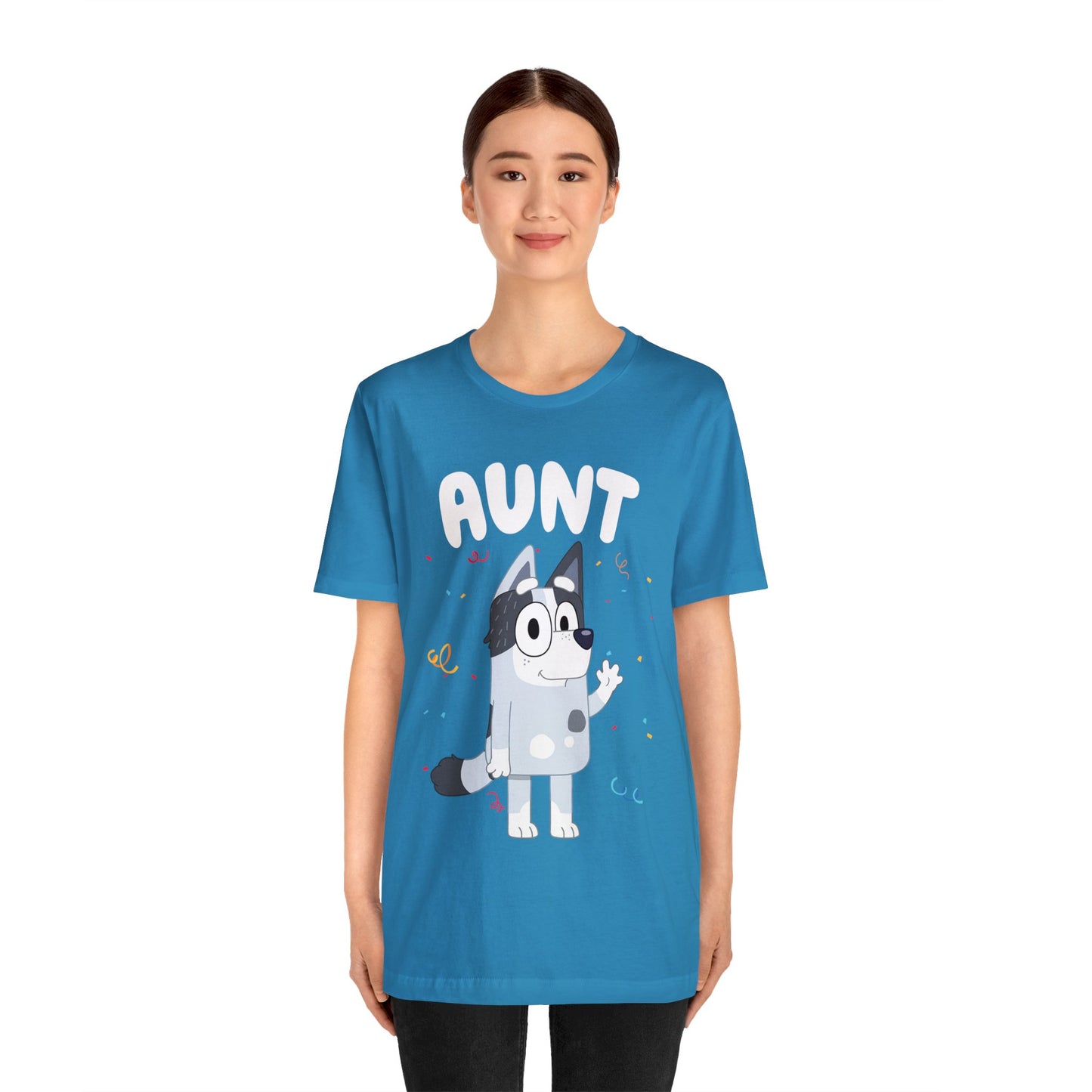 Aunt Bluey Birthday short sleeve Tshirt