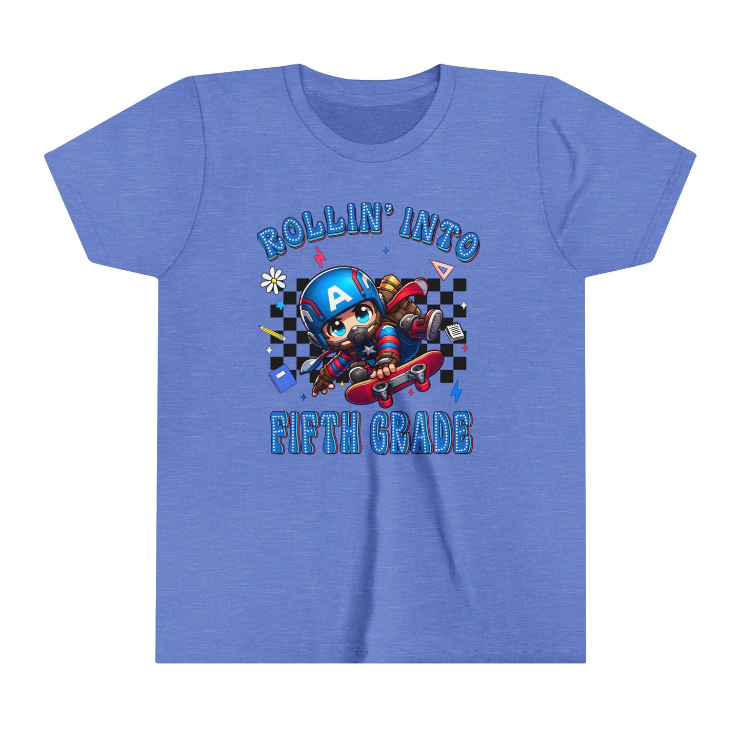 CAPTAIN AMERICA - Rollin' Into 5th Grade Youth Short Sleeve Tee