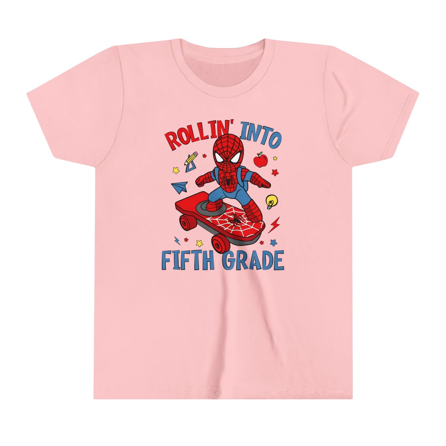 Rollin' Into 5th Grade Youth Short Sleeve Tee