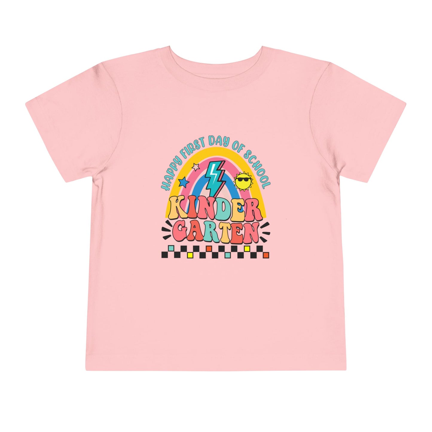 Happy First Day of School - Kindergarten Toddler Short Sleeve Tee