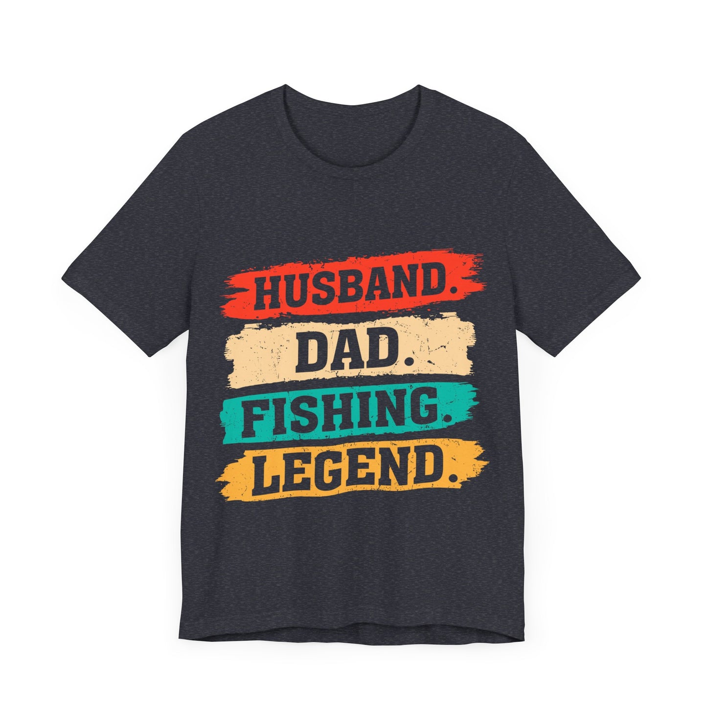Husband Dad Fishing Legend Jersey Short Sleeve Tee