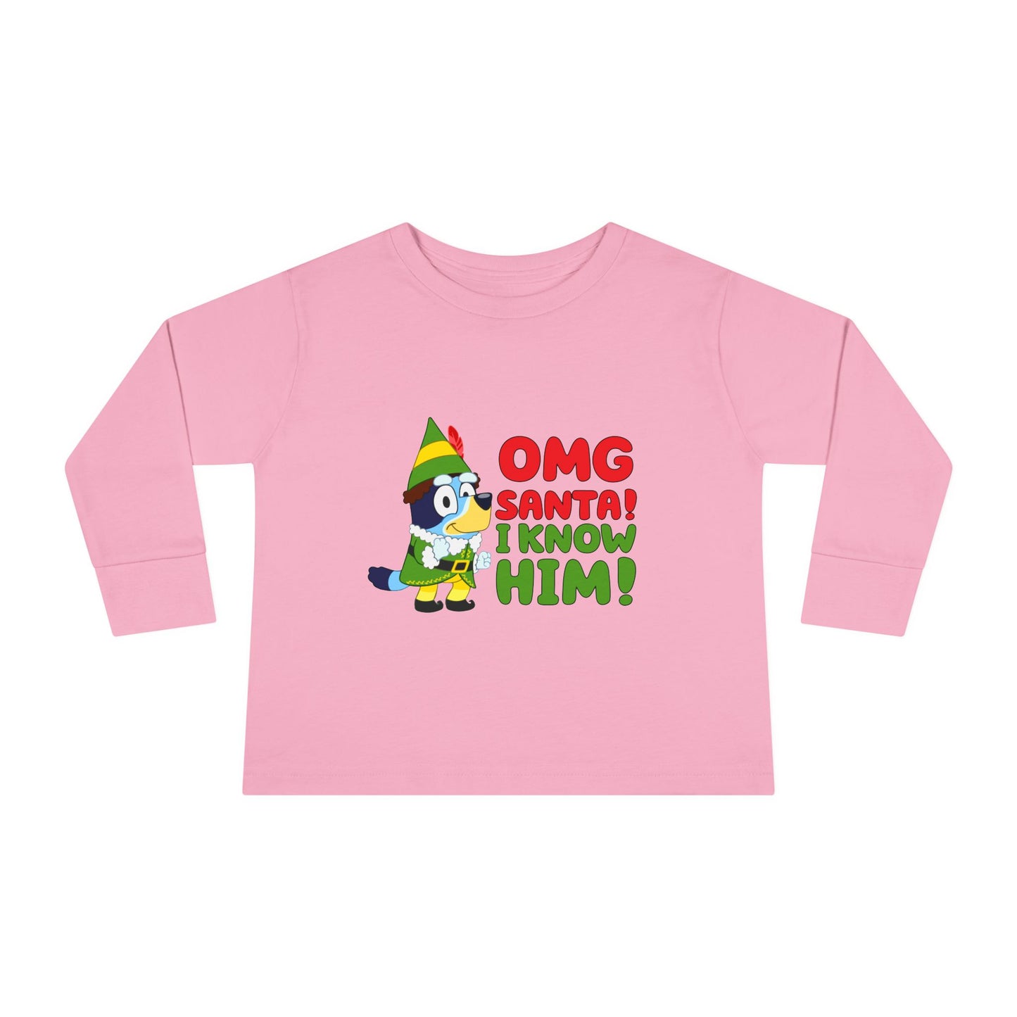 OMG Santa I know him Toddler Long Sleeve Tee