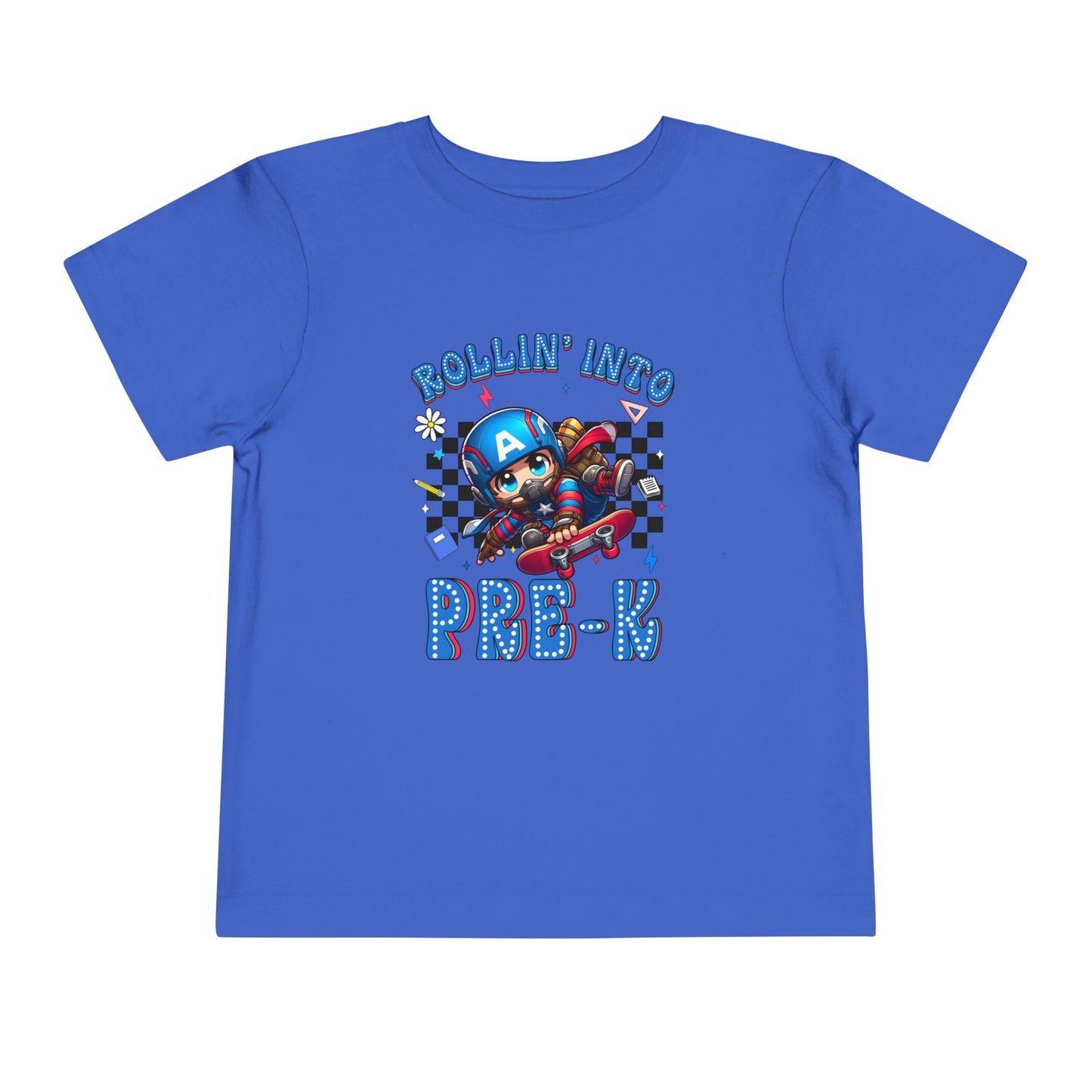 CAPTAIN AMERICA - Rollin' Into Pre-K Toddler Short Sleeve Tee