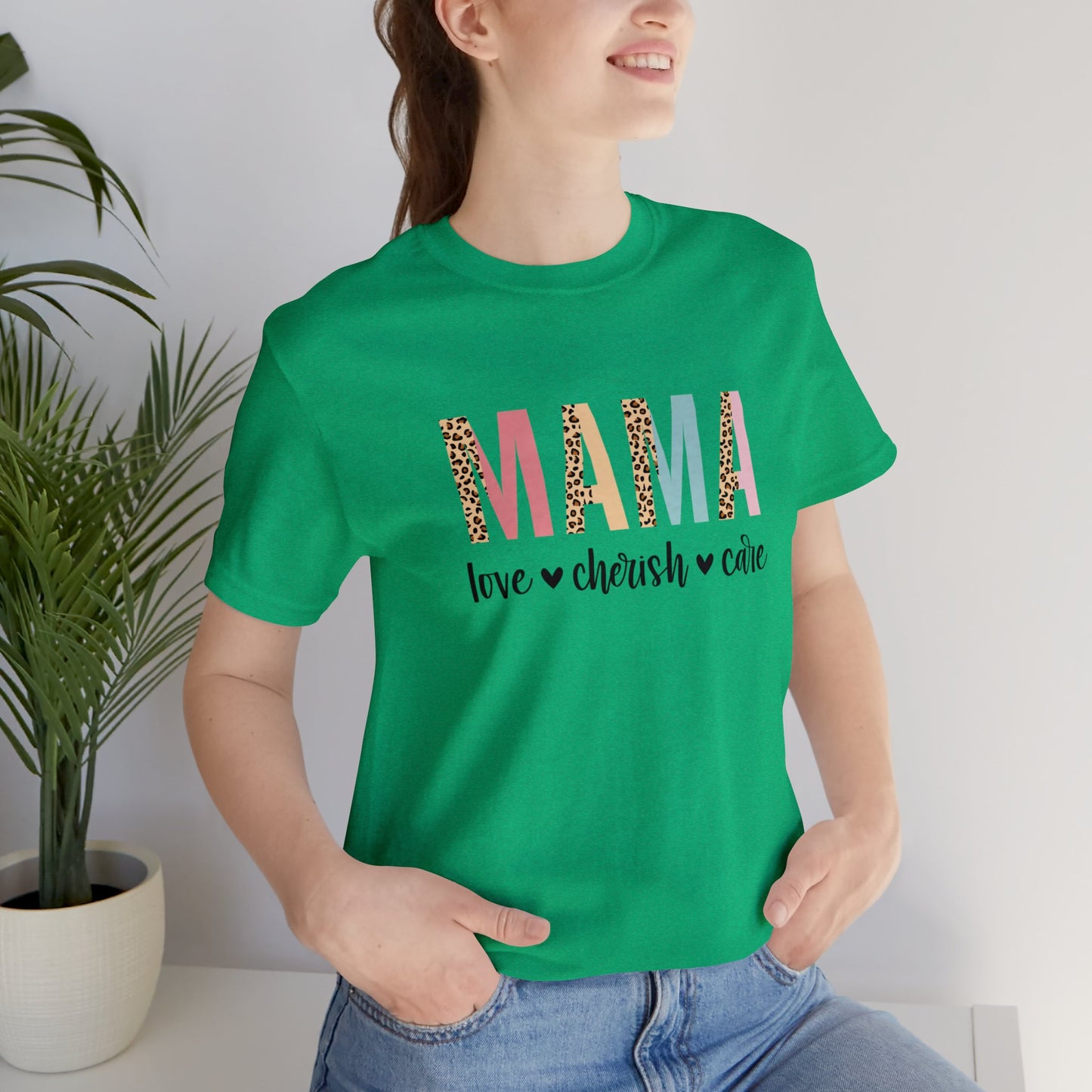 MAMA Leopard print short sleeve tshirt