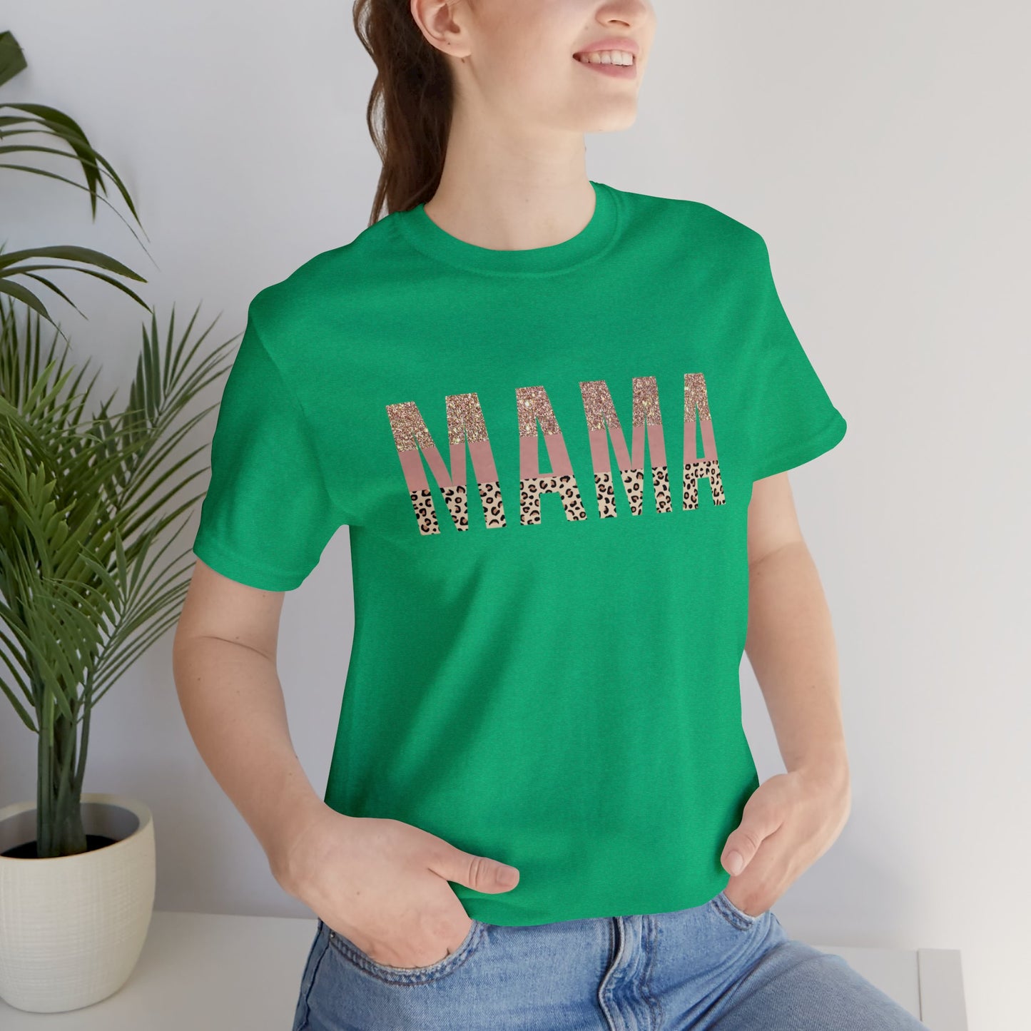 MAMA Leopard print short sleeve tshirt