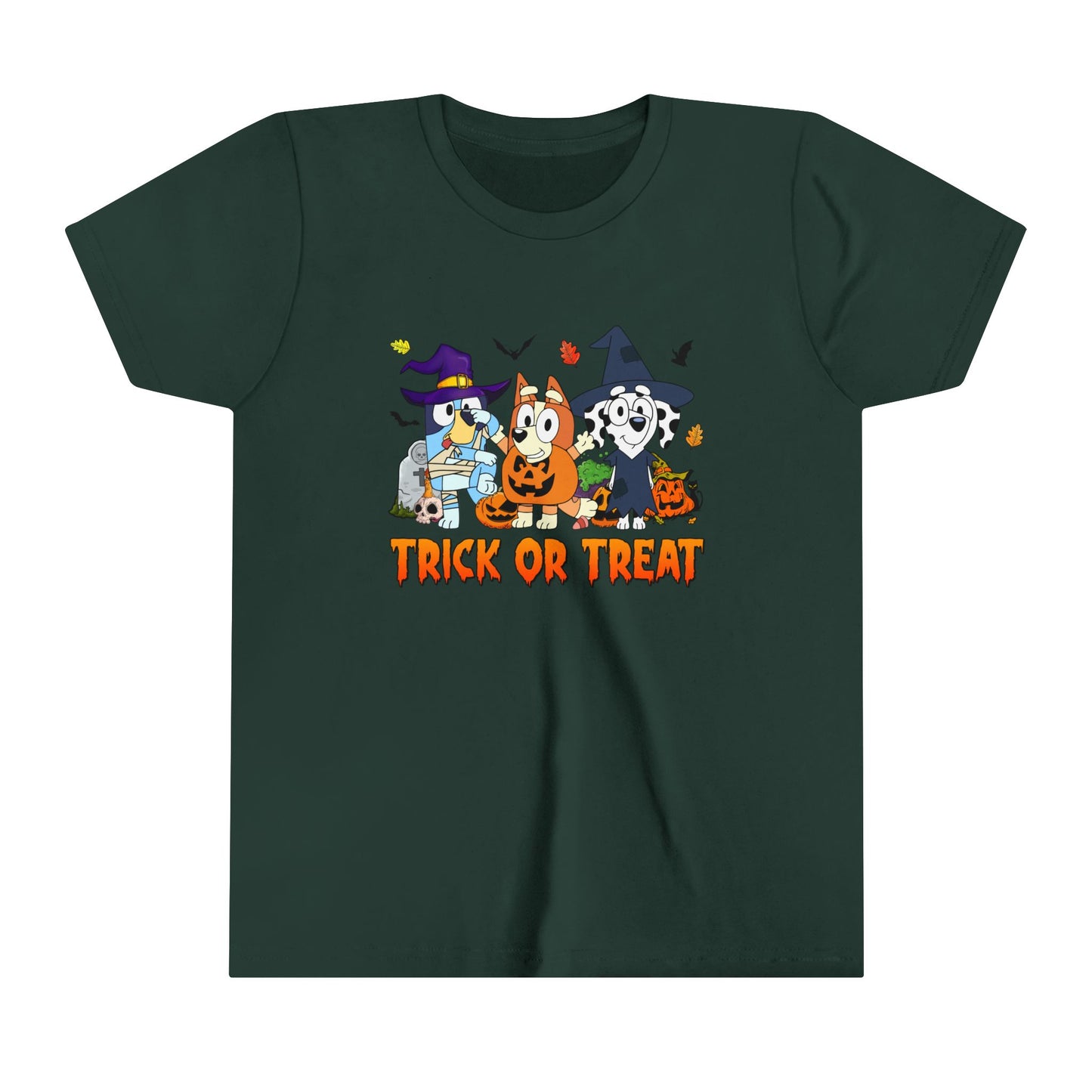 Bluey-Bingo-Chloe Trick or Treat Youth Short Sleeve Tee