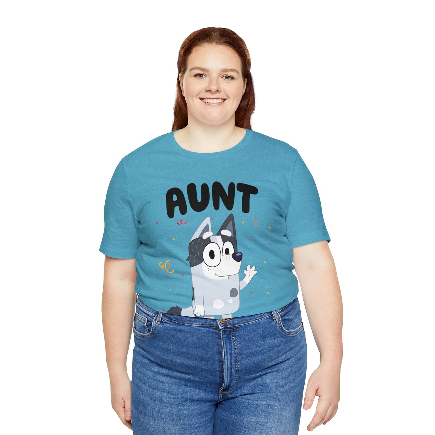 Aunt Bluey Birthday short sleeve Tshirt