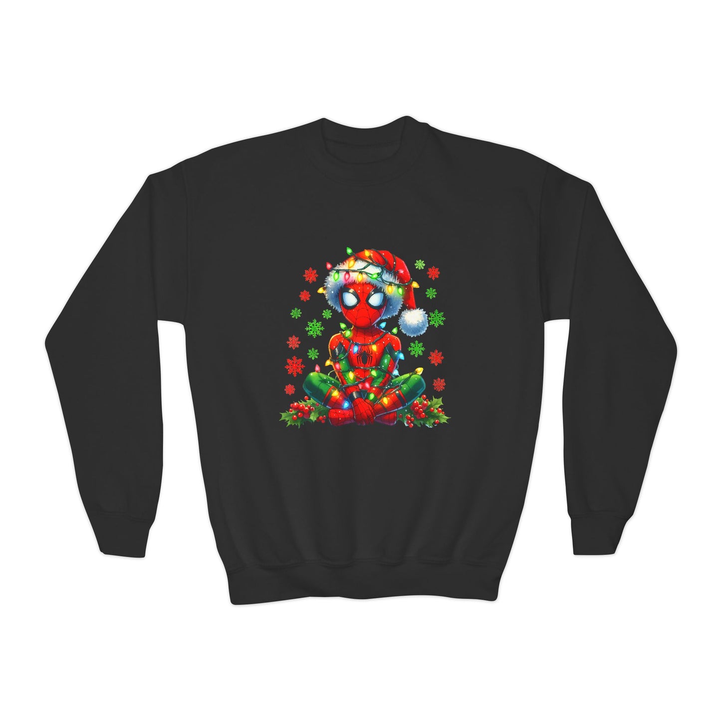 Spidey Christmas Youth Crewneck Sweatshirt