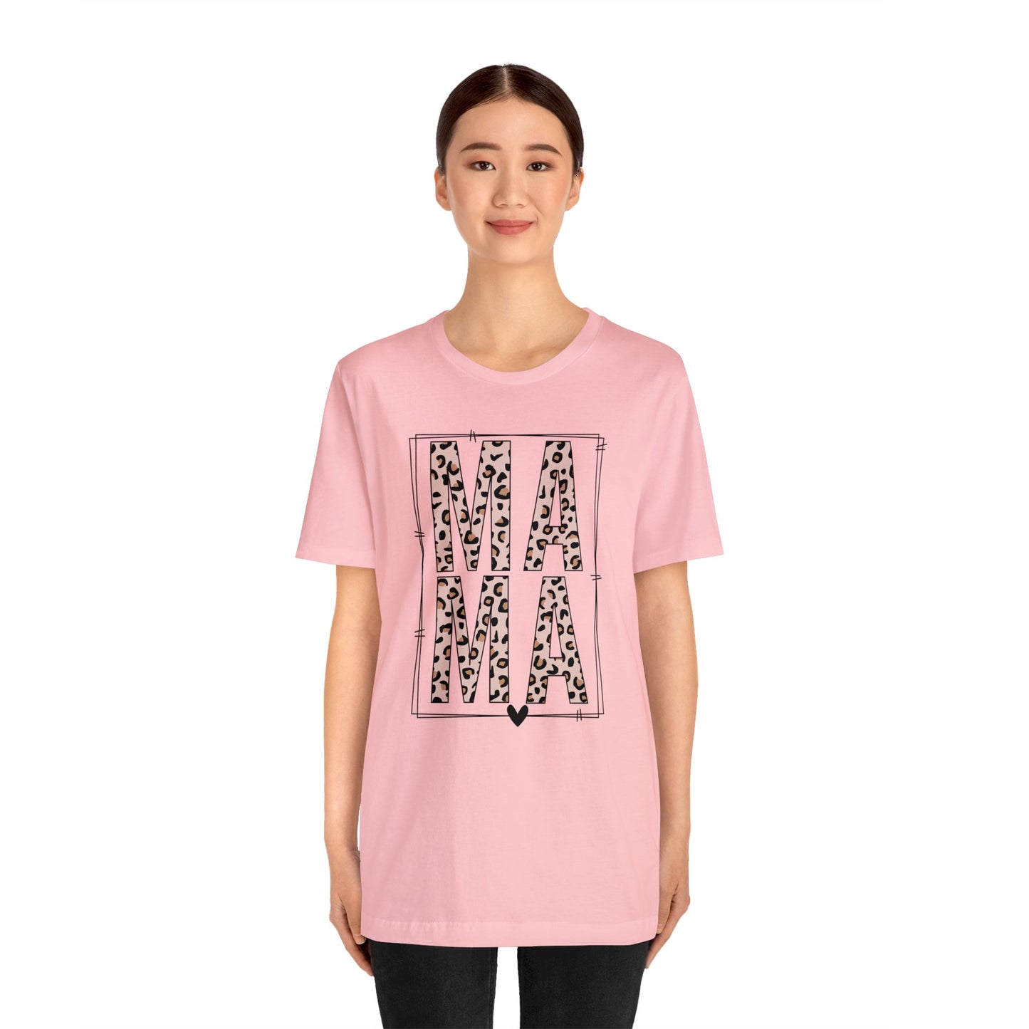 MAMA Leopard print short sleeve tshirt