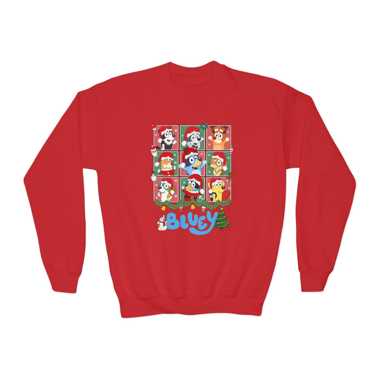 Christmas Polaroids Youth Crewneck Sweatshirt