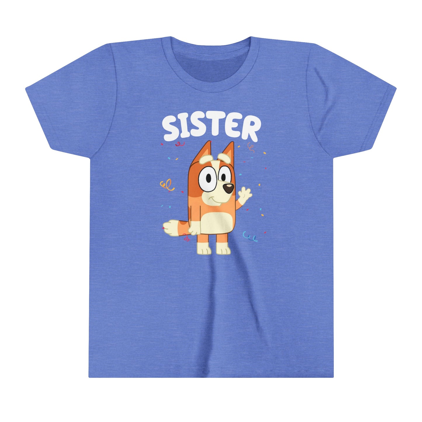 Sister Bluey Birthday youth short sleeve Tshirt