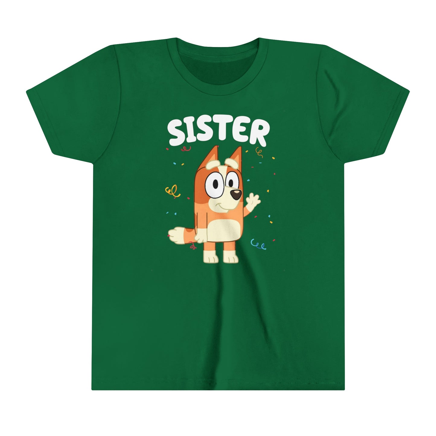 Sister Bluey Birthday youth short sleeve Tshirt
