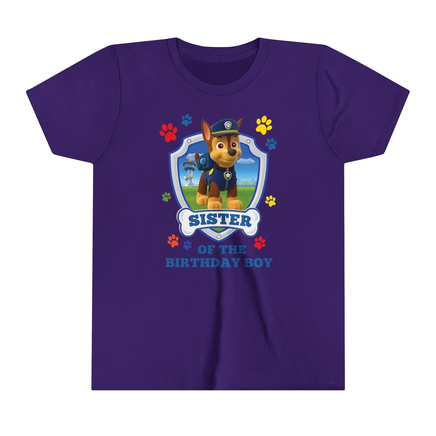Sister of the Birthday Boy Youth Short Sleeve Tee