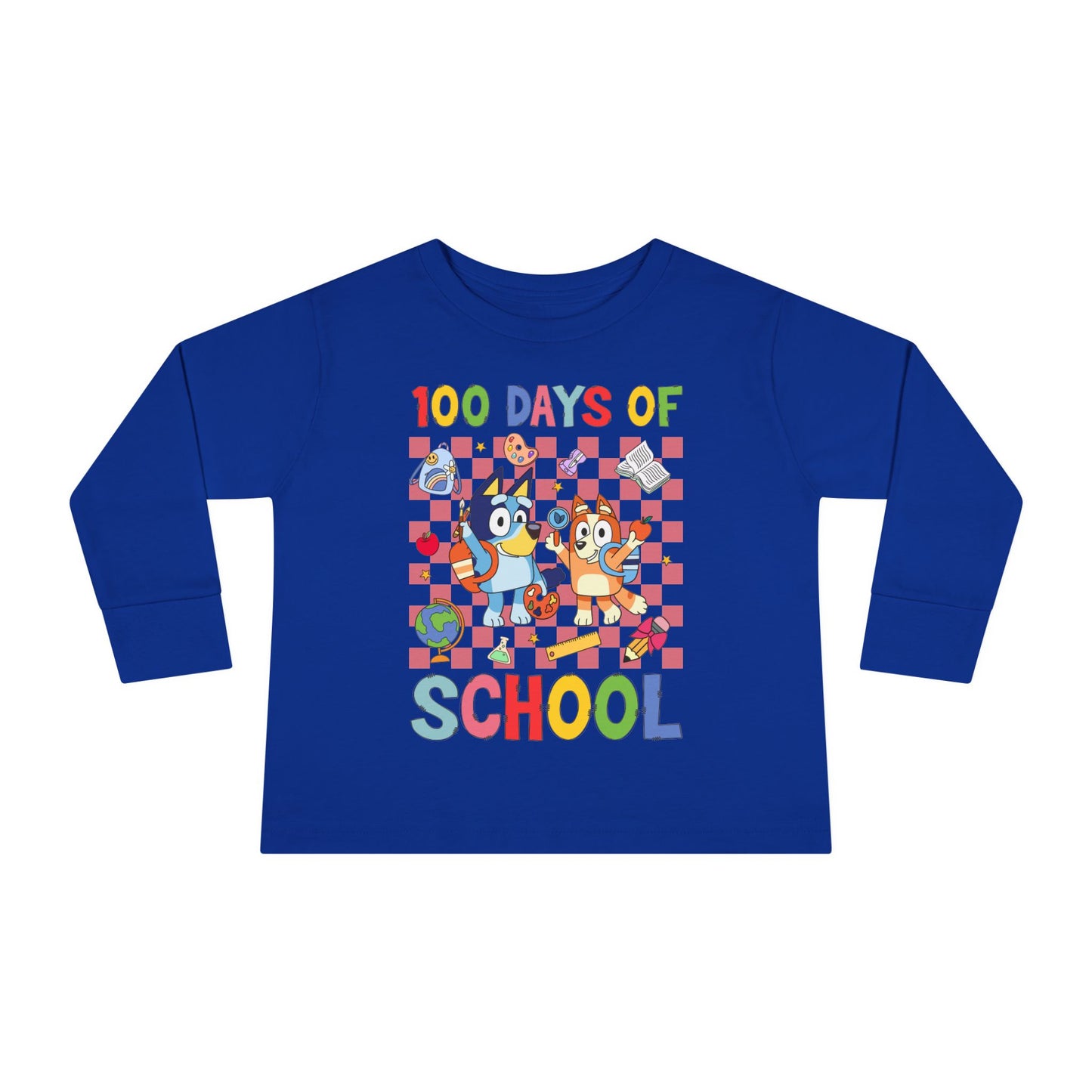 100 days of school Toddler Long Sleeve Tee
