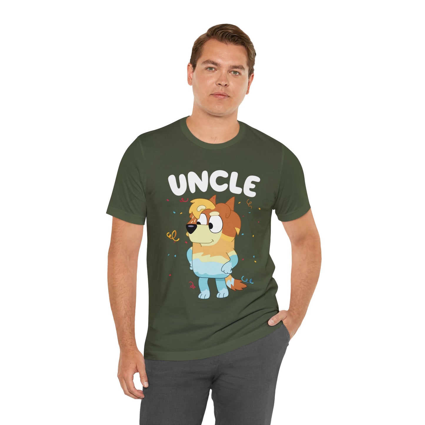 Uncle Bluey Birthday Short sleeve Tshirt